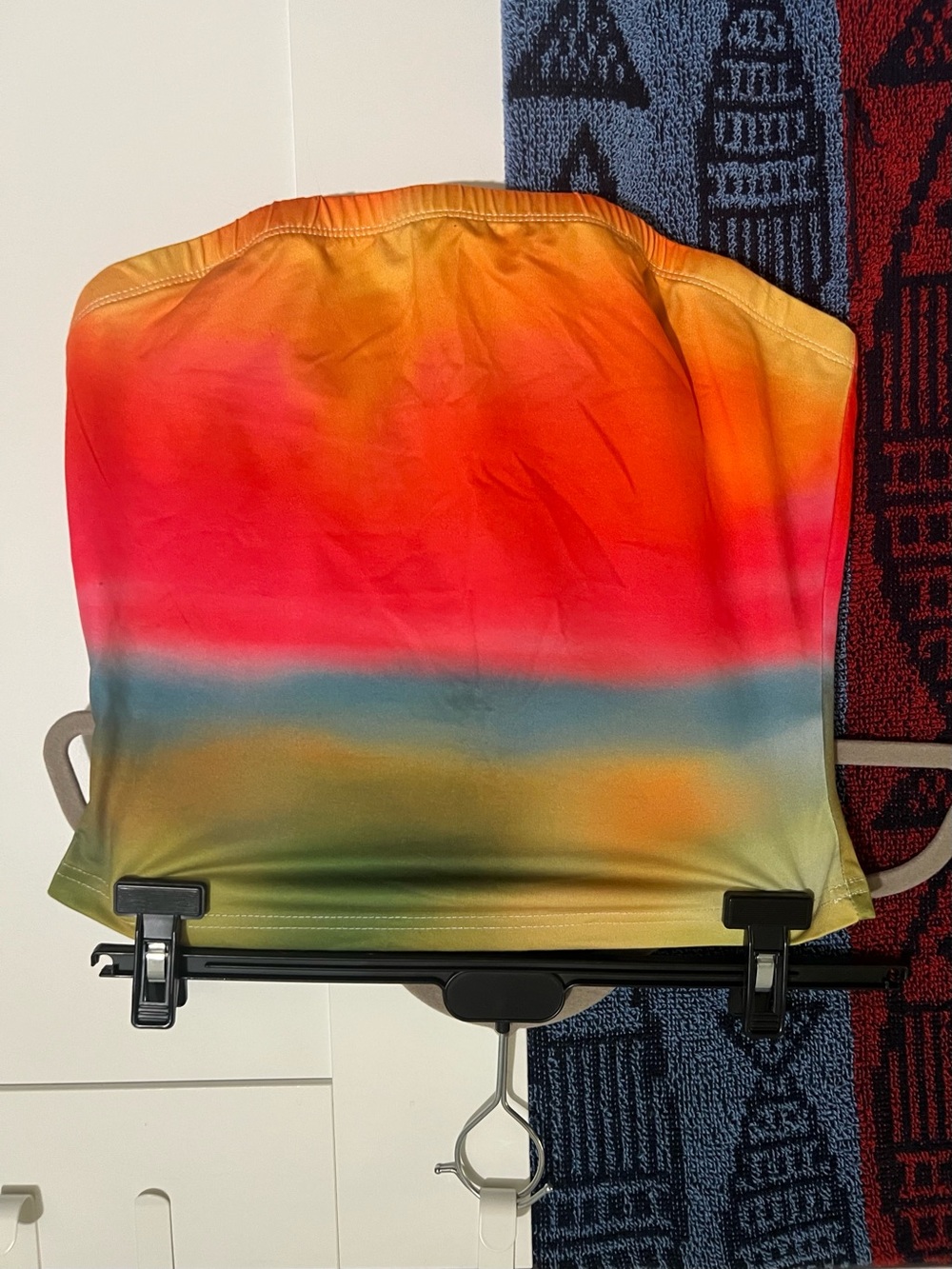 Rainbow Ombre Strapless Tube Top